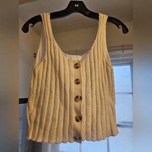 WILD FABLE women's sleeveless button up vest crop  size XL